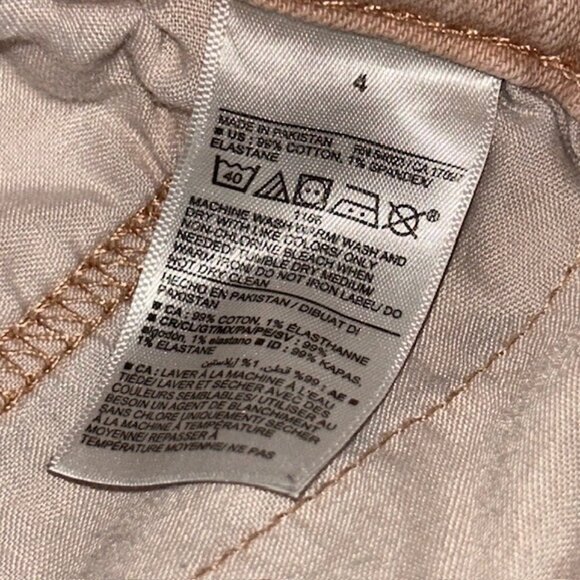 Old Navy Womens Extra High Rise Sky-Hi Straight Sz 4 Pink Pants Jeans - Picture 4 of 6